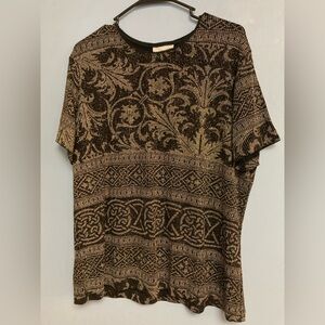 Short sleeve sparkly blouse